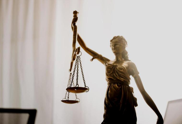 Scales of justice on a desk